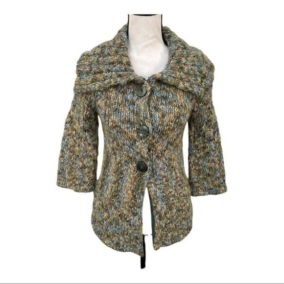Leo&Nicole wool blend 3 button cardigan size S - Picture 1 of 8